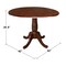 International Concepts Round 42 in Round Dual Drop Leaf Pedestal Table, 29.5 inH, Espresso, 42 W, 42 L, 29.5 in H, Wood K581-42DPT - alternate 6